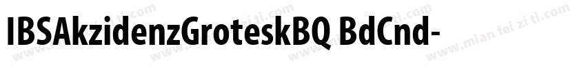 IBSAkzidenzGroteskBQ BdCnd字体转换